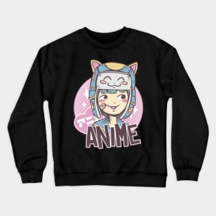 Meow Anime Cat Girl Crewneck Sweatshirt